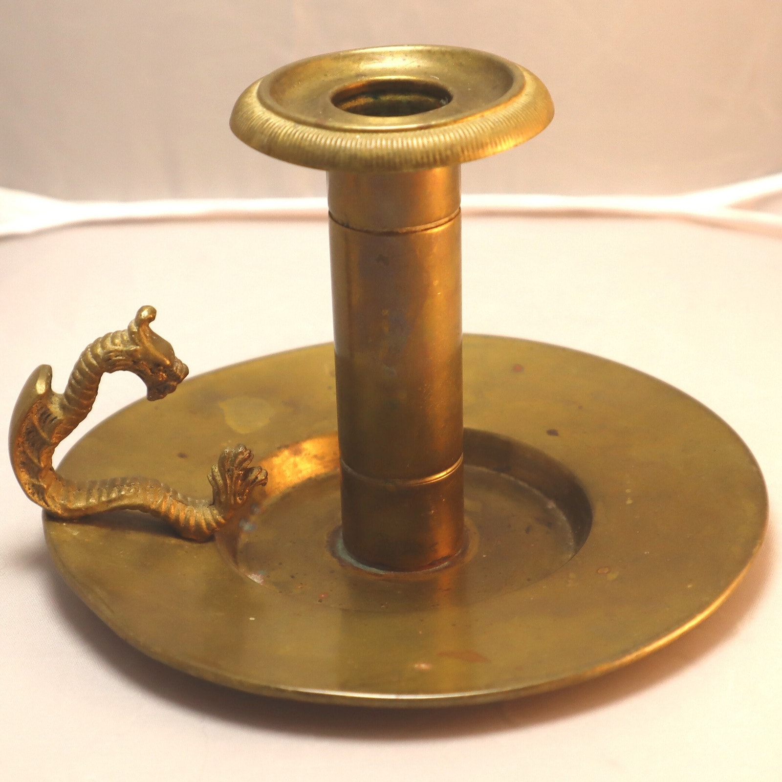 Bradley & Hubbard Brass Dragon Chamberstick Candle Holder