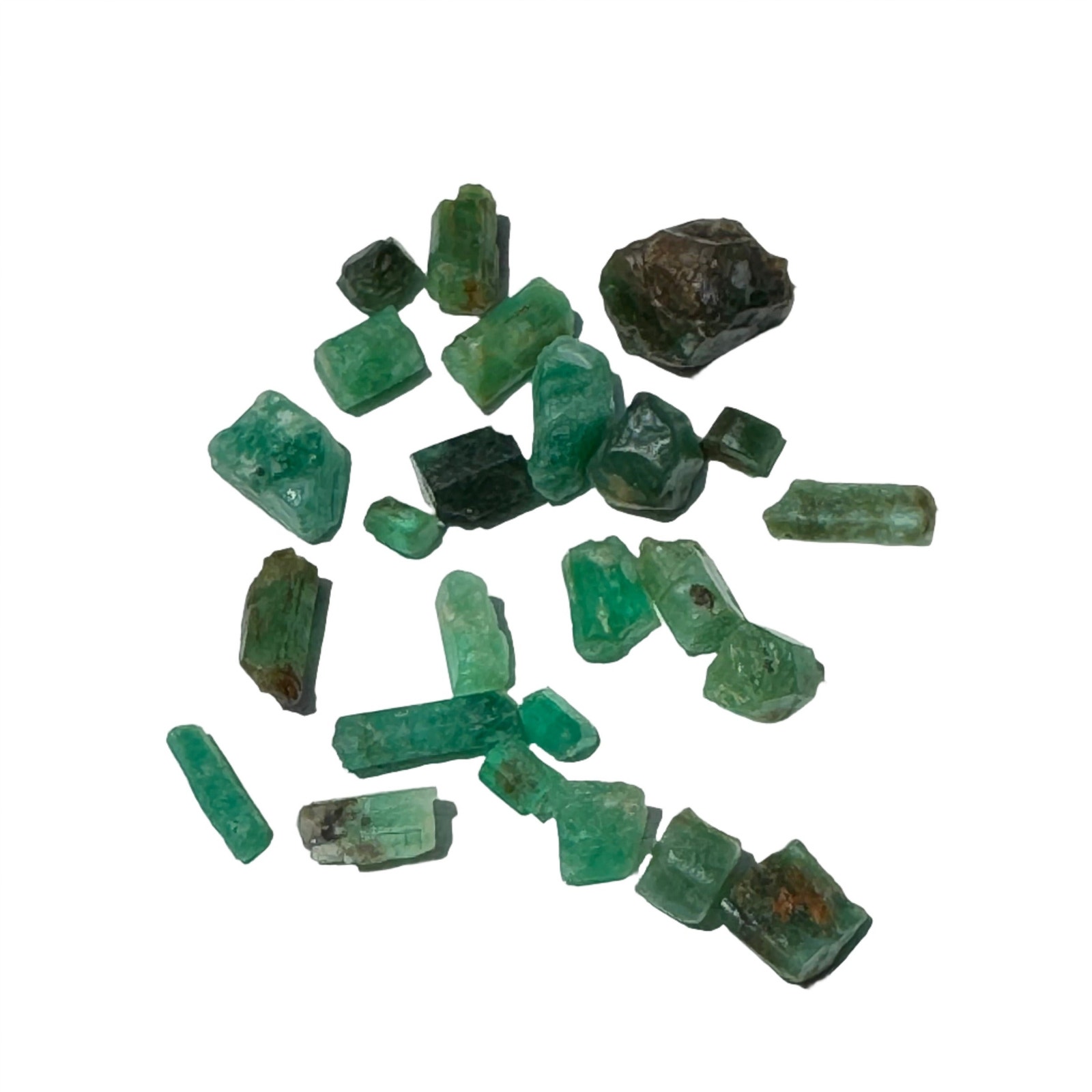 71 carats Emerald Crystals lot parcel - great for jewelry making wire wrapping