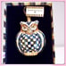 Mackenzie Childs Courtly Check Owl Ornament BRAND NEW IN GIFT BOX!!!