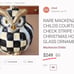 Mackenzie Childs Courtly Check Owl Ornament BRAND NEW IN GIFT BOX!!!
