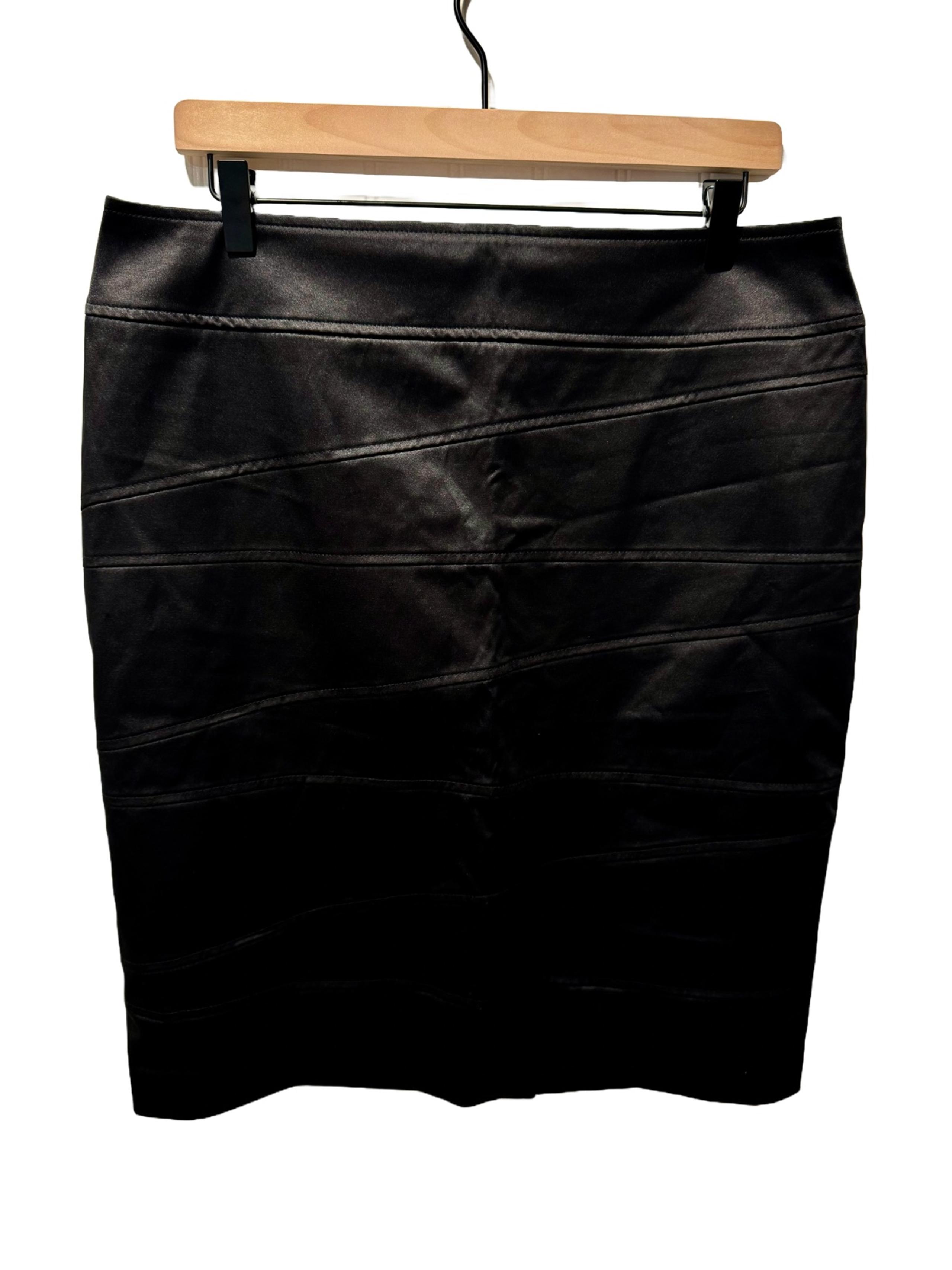 ALFANI Faux Leather A-Line Skirt