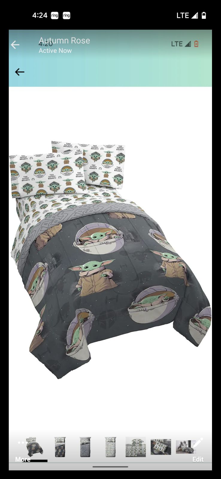 New baby Yoda bed in bag