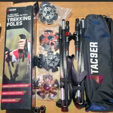 TAC9ER Trekking Poles with Wrist Straps - Adjustable Carbon Hiking Poles