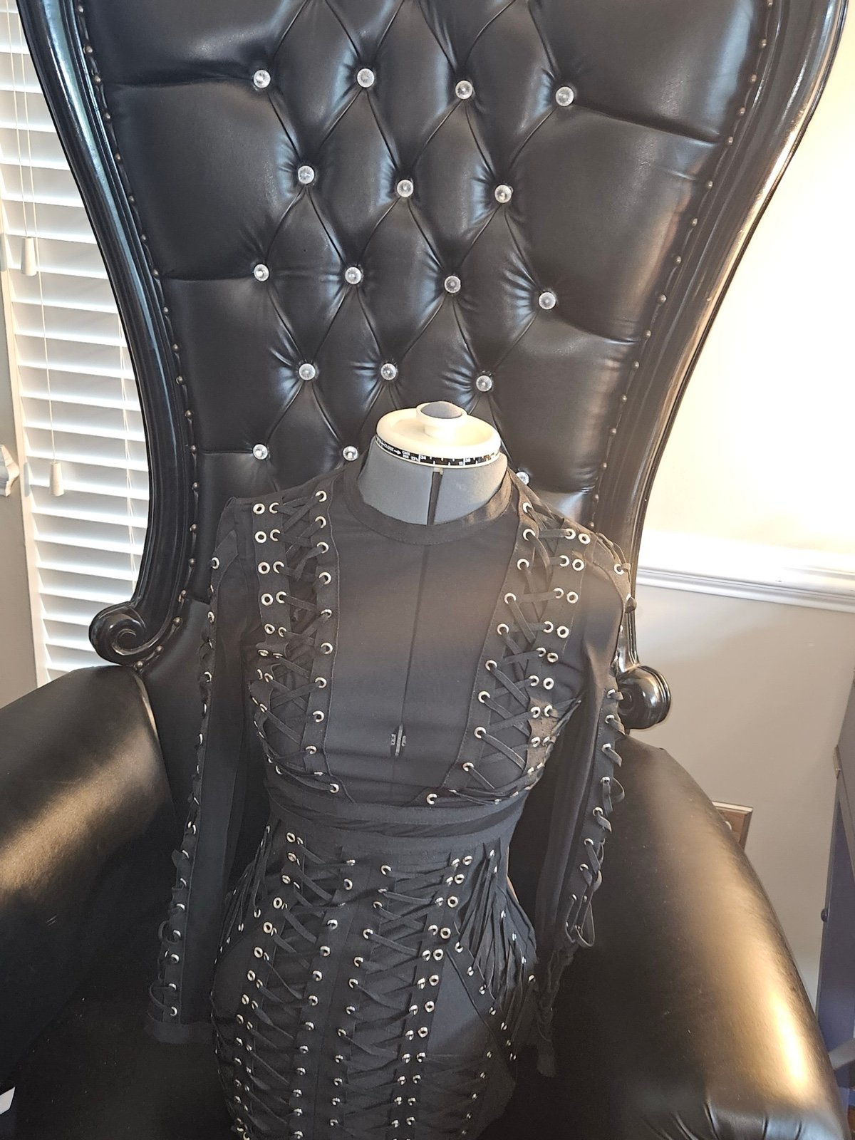 Bandage laced up dress