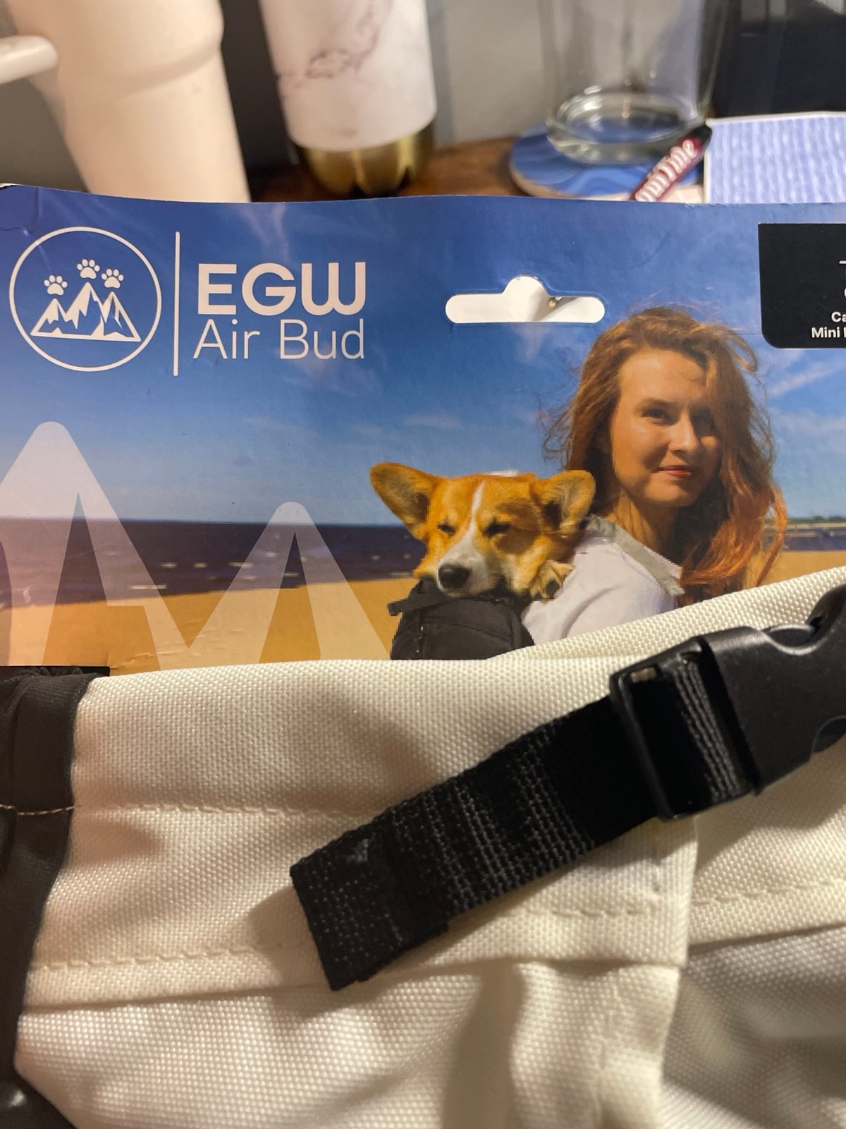 EGW Air Bud Dog Carrier Backpack White and Black