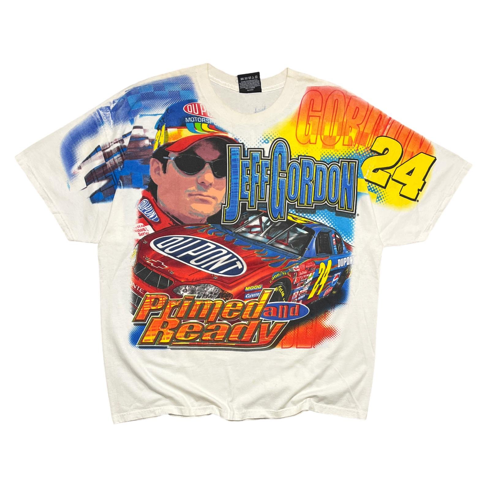 (XL) Vintage 2001 Jeff Gordon Primed & Ready Nascar AOP T-shirt