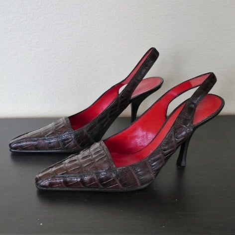 St. John Brown Leather Heels- Size 6.5B