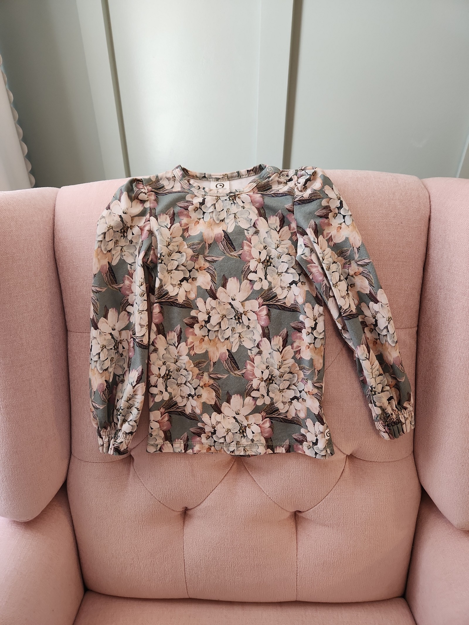 Musli Organic 3 years or 3t floral Cottagecore blouse top ethical sustainable