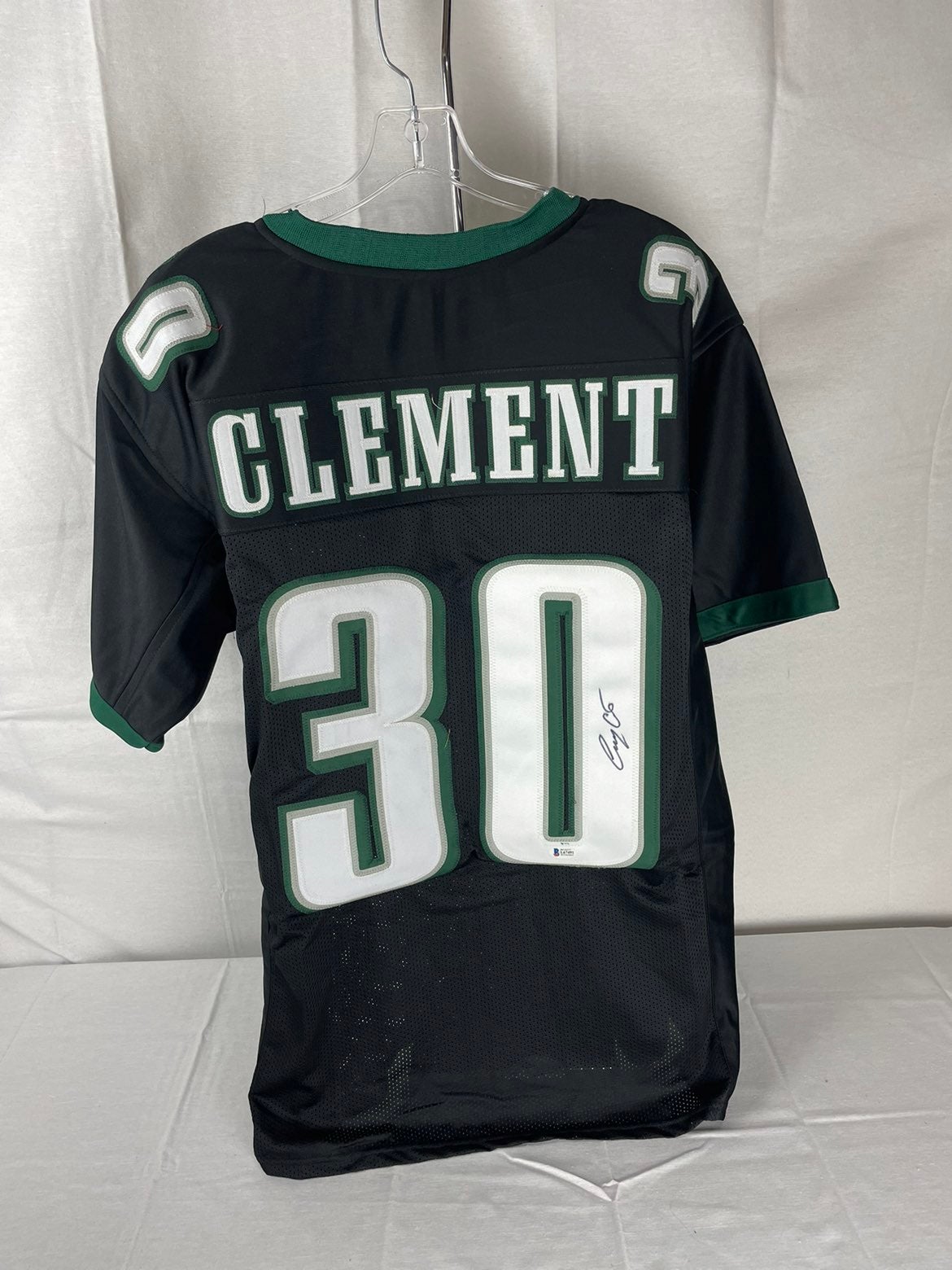 Corey Clement autographed signed Eagles jersey Beckett COA