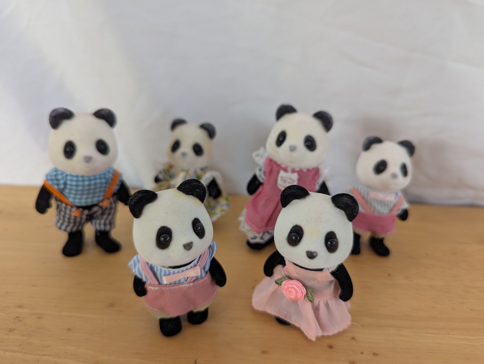 Calico Critter Pookie Panda Whole Family Lot Sylvanian Epoch VTG Outfits