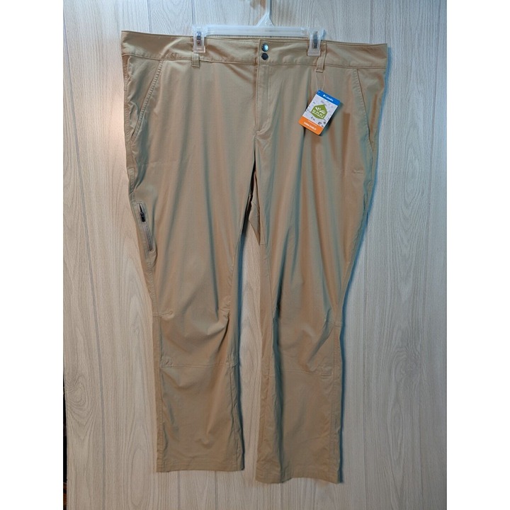NEW Columbia Jambe Droite Hiking Pants Tan Khaki Women's Sz 24 W Omni Shield