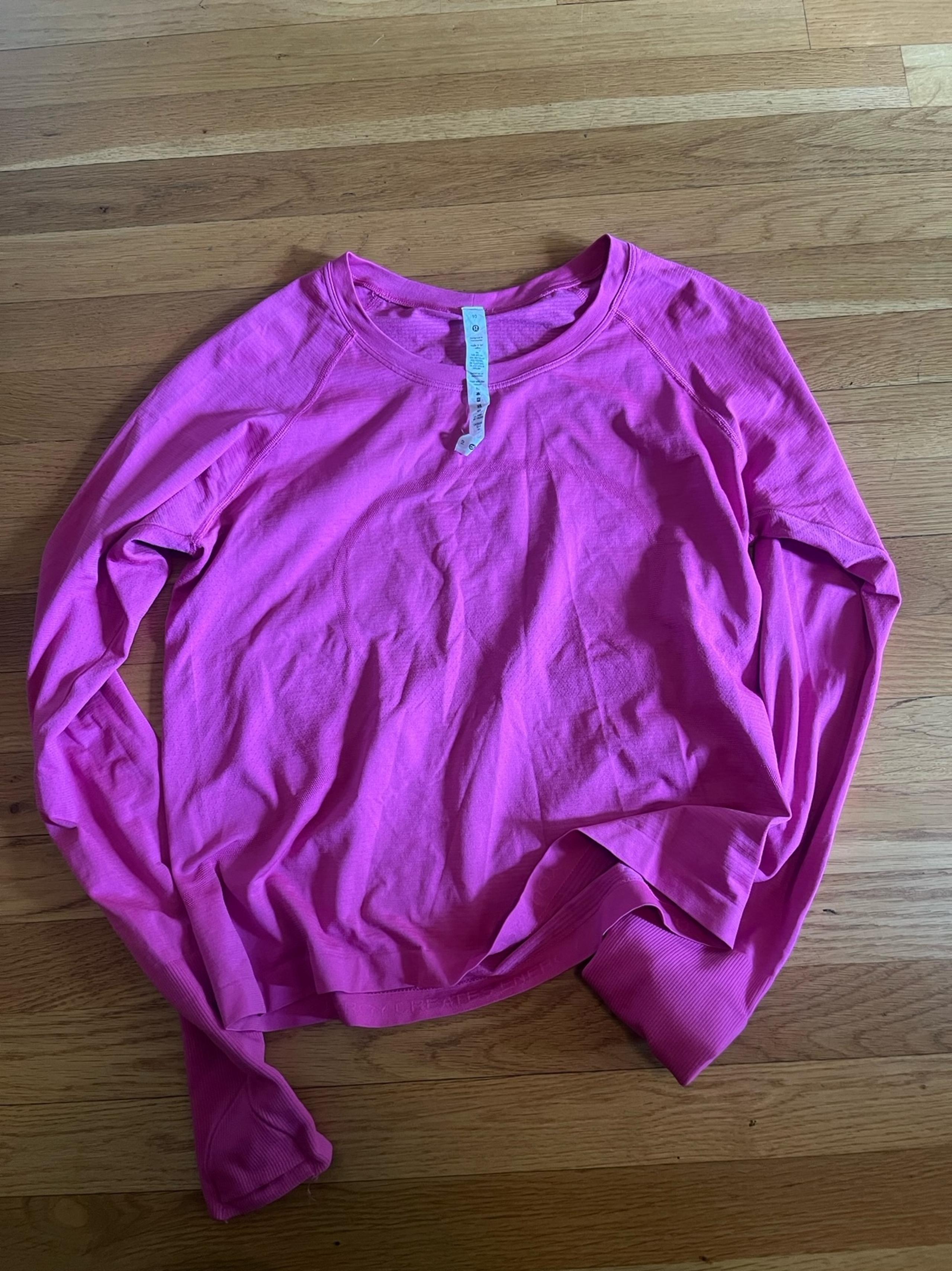 Lululemon Women’s Pink Long Sleeve Swiftly Tech - Size 10