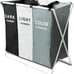 Laundry Hamper 3 Section with Waterproof Oxford Bag GoodUse T1
