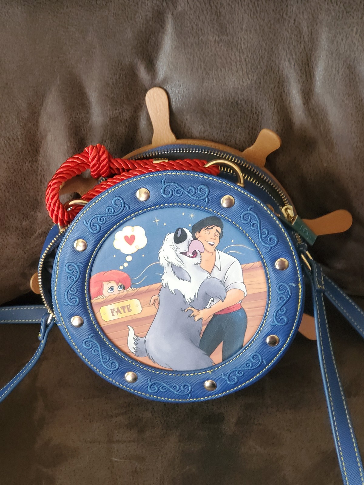 Disney Little Mermaid Danielle Nicole Riel and Eric Crossbody Bag. Nautical Whee