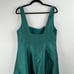 Alfred Sung Hunter Green Satin Twill Sleeveless Square Neck A-Line Gown 16 NWT
