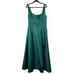 Alfred Sung Hunter Green Satin Twill Sleeveless Square Neck A-Line Gown 16 NWT