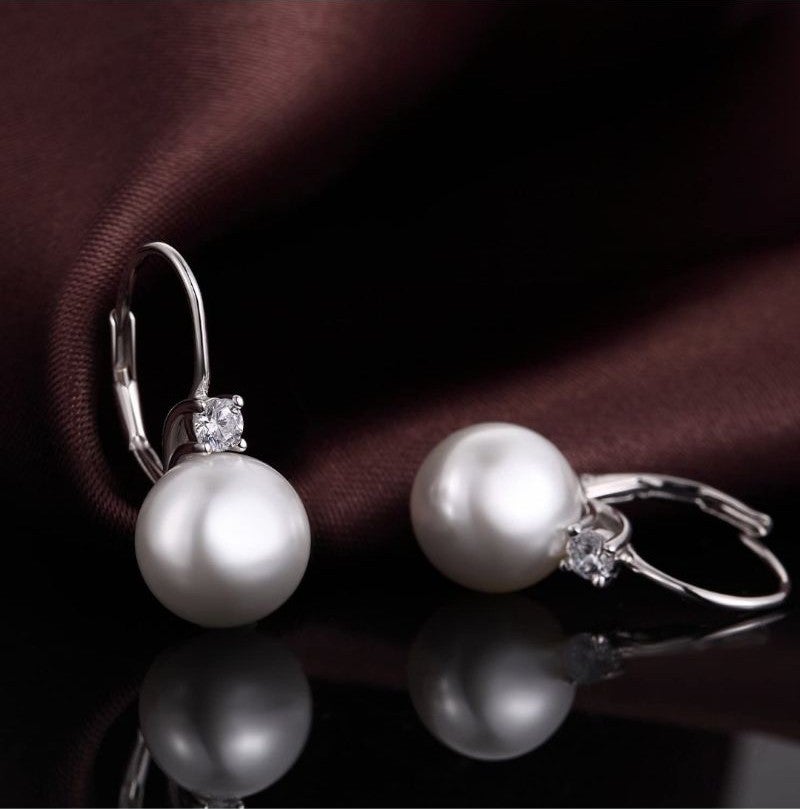 Sterling Silver 10mm Pearl Earrings