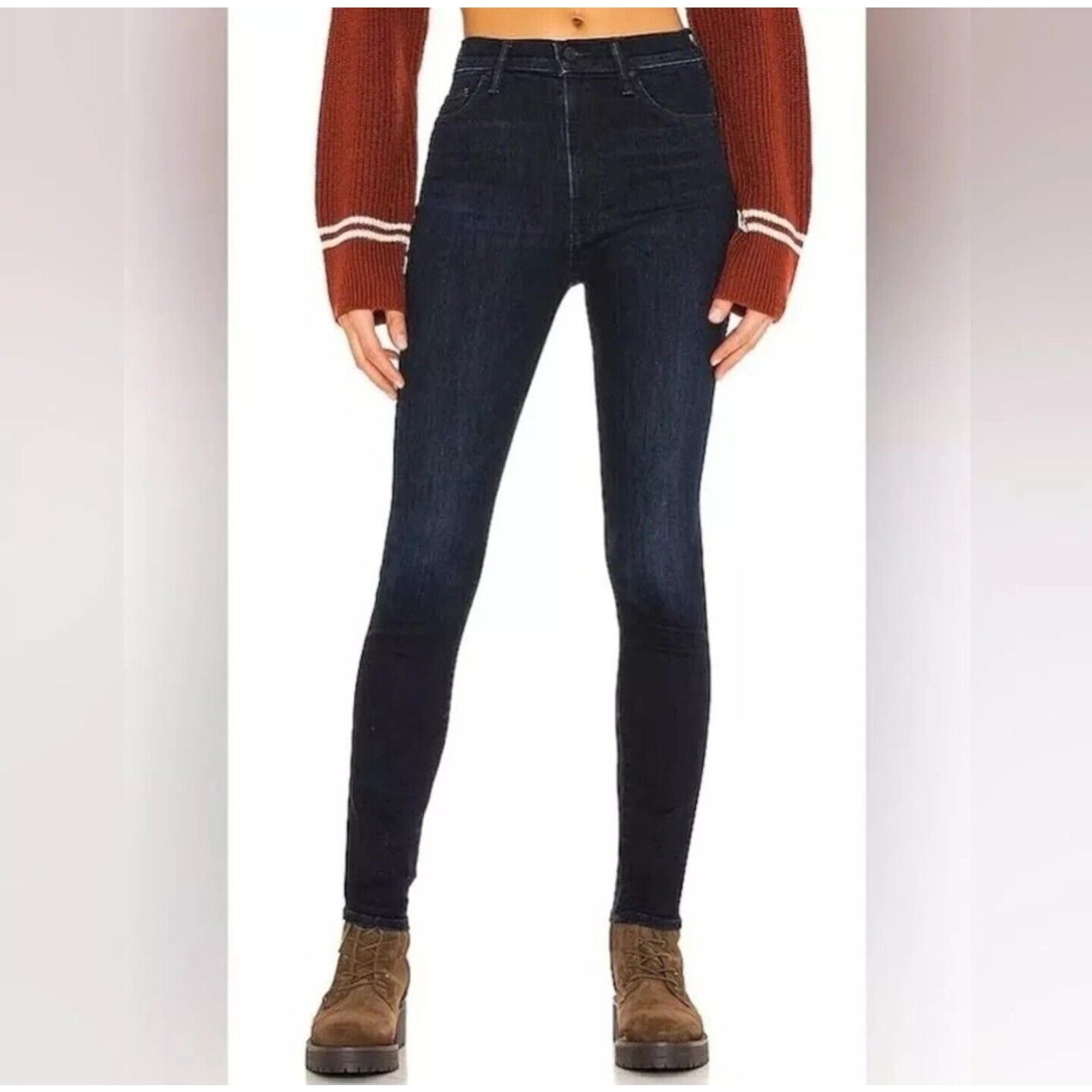 Mother Jeans Super Swooner Denim in Howling at the Disco Ball Size 26 NWOT