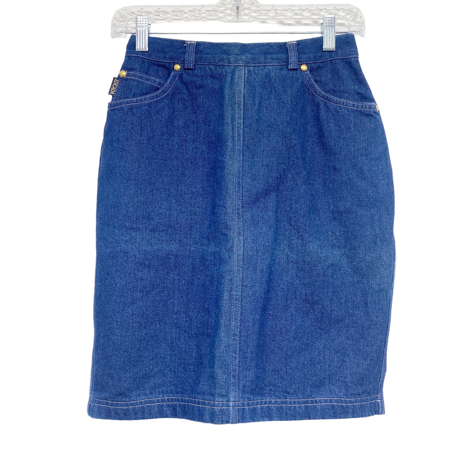 Vintage Escada Womens Size 36 Blue Denim Skirt