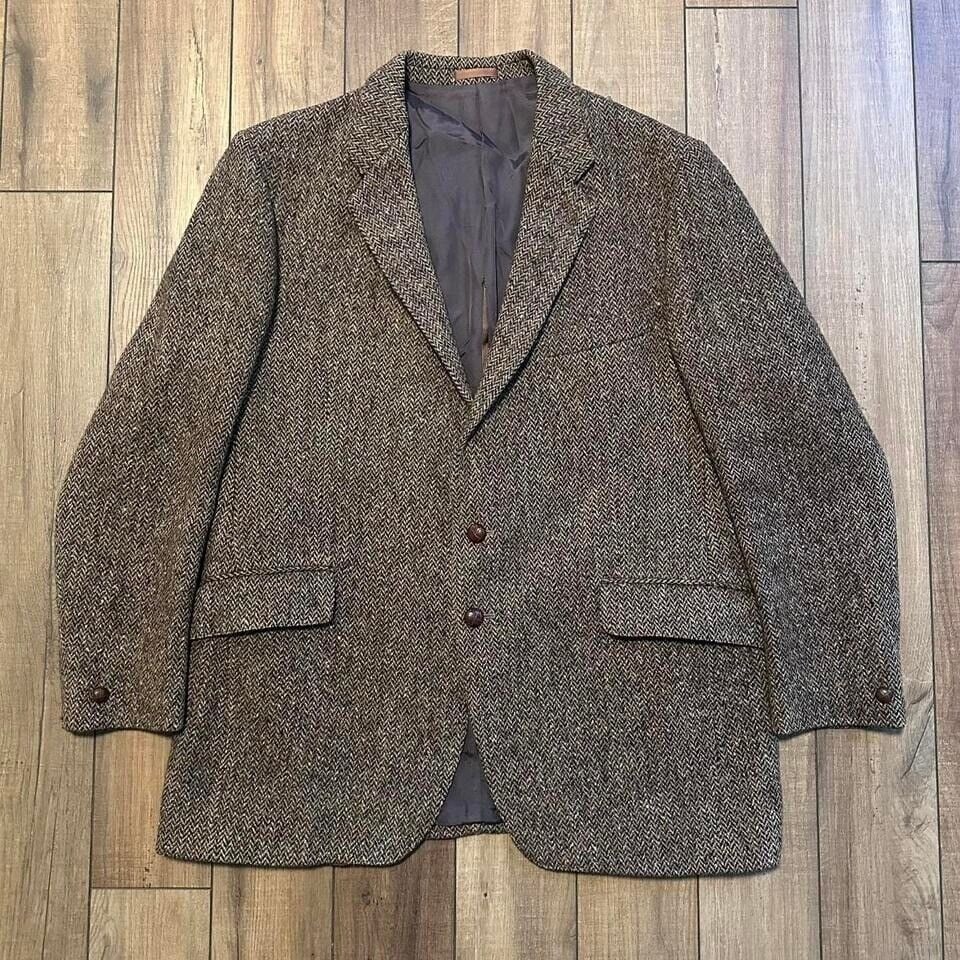 Vintage Harris tweed 100% wool blazer sports coat size 42 regular