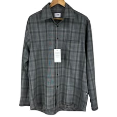 NN07 Hans Long Sleeve Plaid Gray Button Up Shirt Men's Size Large New With Tags