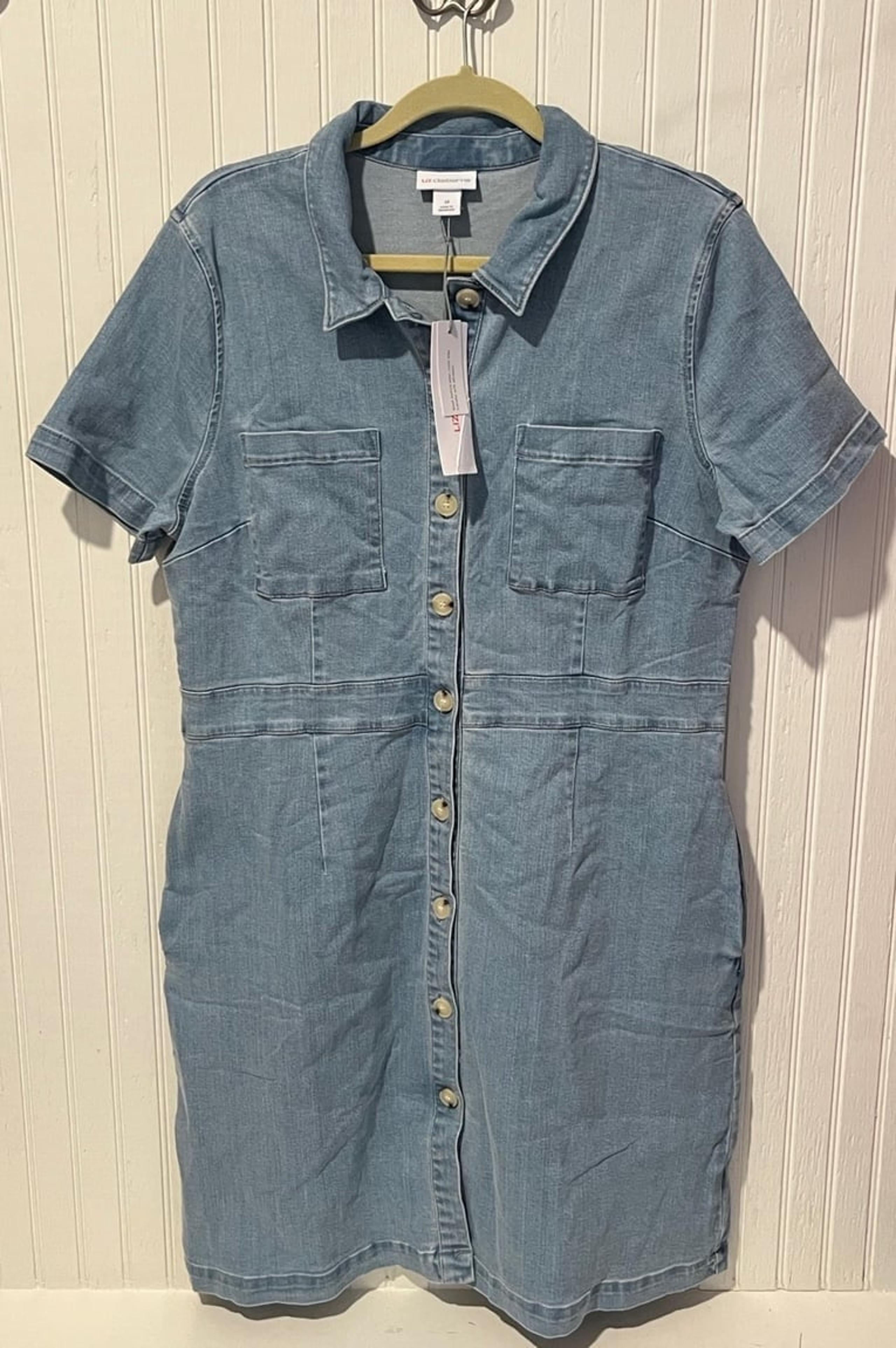 NWT Liz Claiborne Denim Dress Sz 14