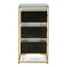 Black Glass Nightstand 3 Drawers