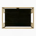 Black Glass Nightstand 3 Drawers