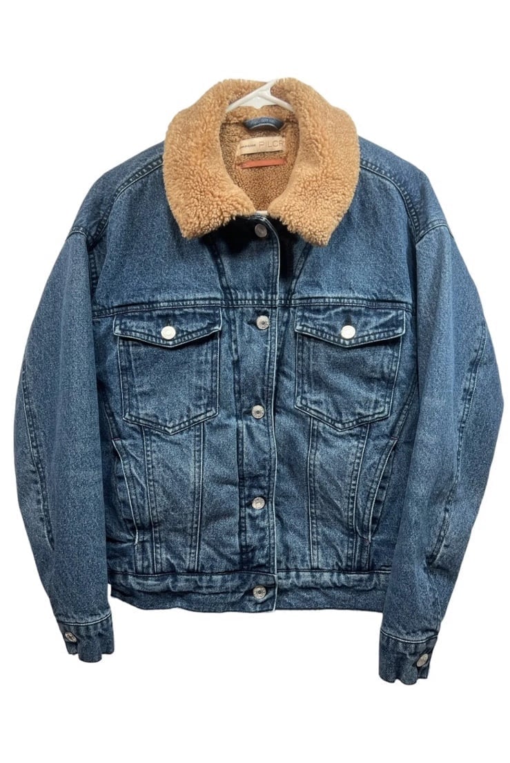 Anthropologie Pilcro Denim Sherpa Jacket extra small