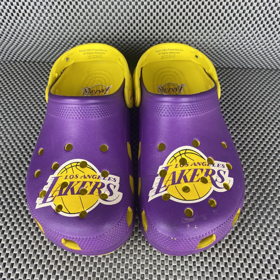 Crocs NBA Los Angeles Lakers Classic Clogs Adult Mens 7 Womens 9 Purple Logo