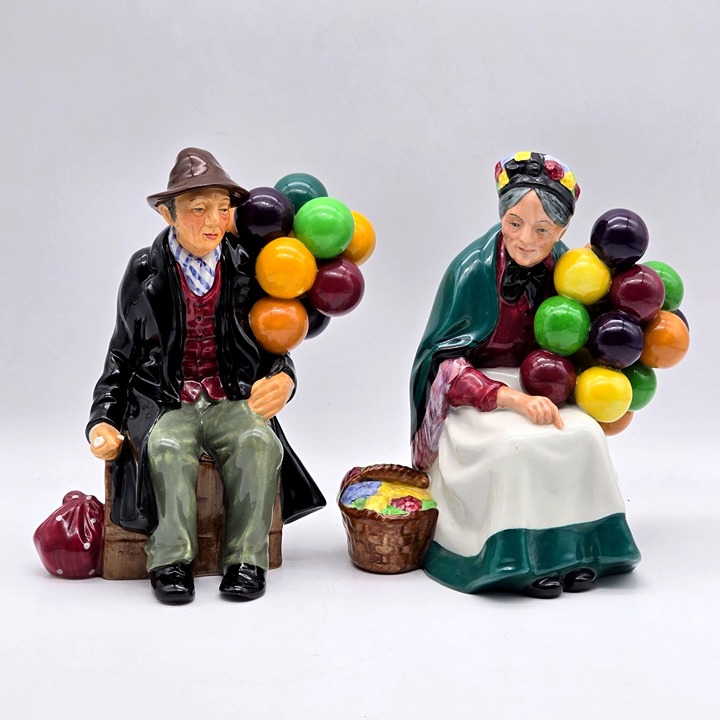 Royal Doulton Figurines The Old Balloon Seller HN1315 The Balloon Man HN1954 Eng