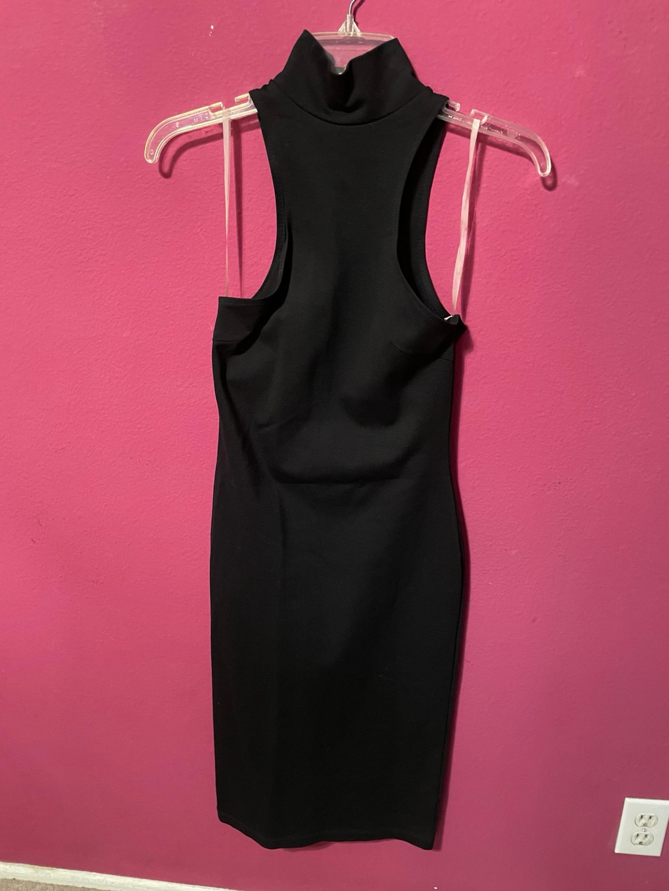 Windsor Midi High Neck Black Bodycon Dress
