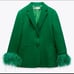 BLOGGER’S FAV| NWT GORGEOUS ZARA FEATHER BLAZER