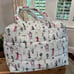 BETSEY JOHNSON WHITE LG Puffy Ski Bunny Weekender Tote Bag Neck Pillow LIMITED