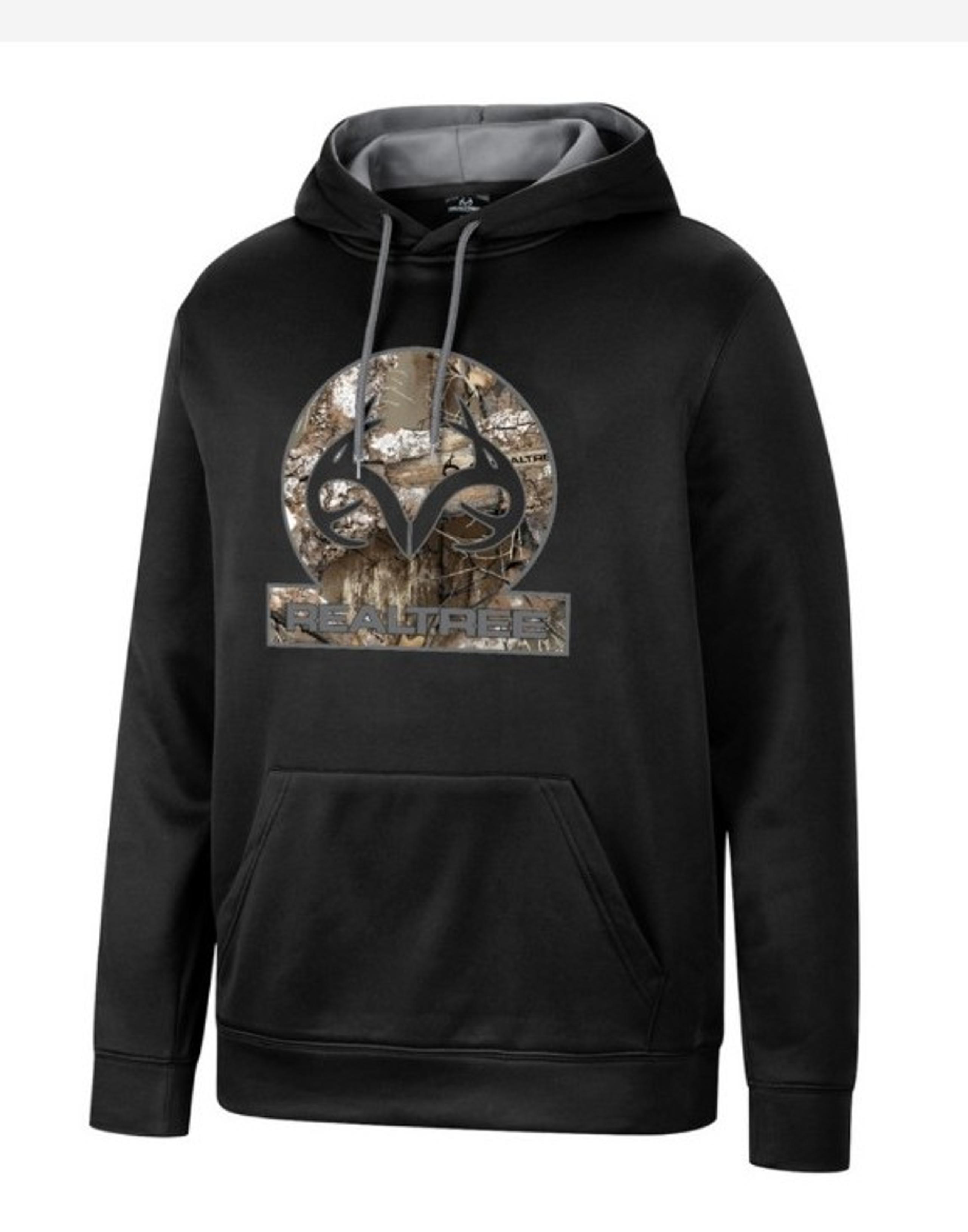 REALTREE Realtree Men's black gray fleece pullover hoodie sweatshirt NWT