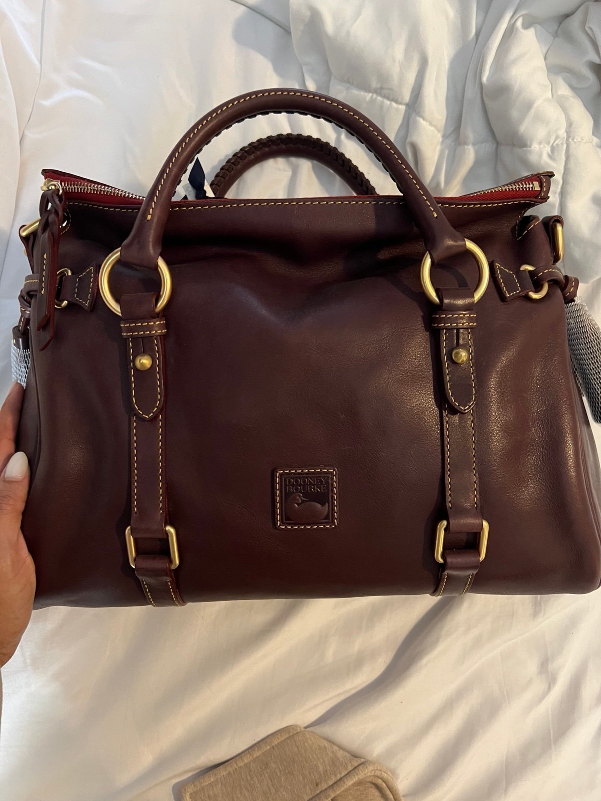 Large dooney satchel Plum