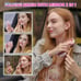NEW Cordless Hair Straightener Brush,Portable Travel Hair Straightener Comb PINK