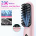 NEW Cordless Hair Straightener Brush,Portable Travel Hair Straightener Comb PINK