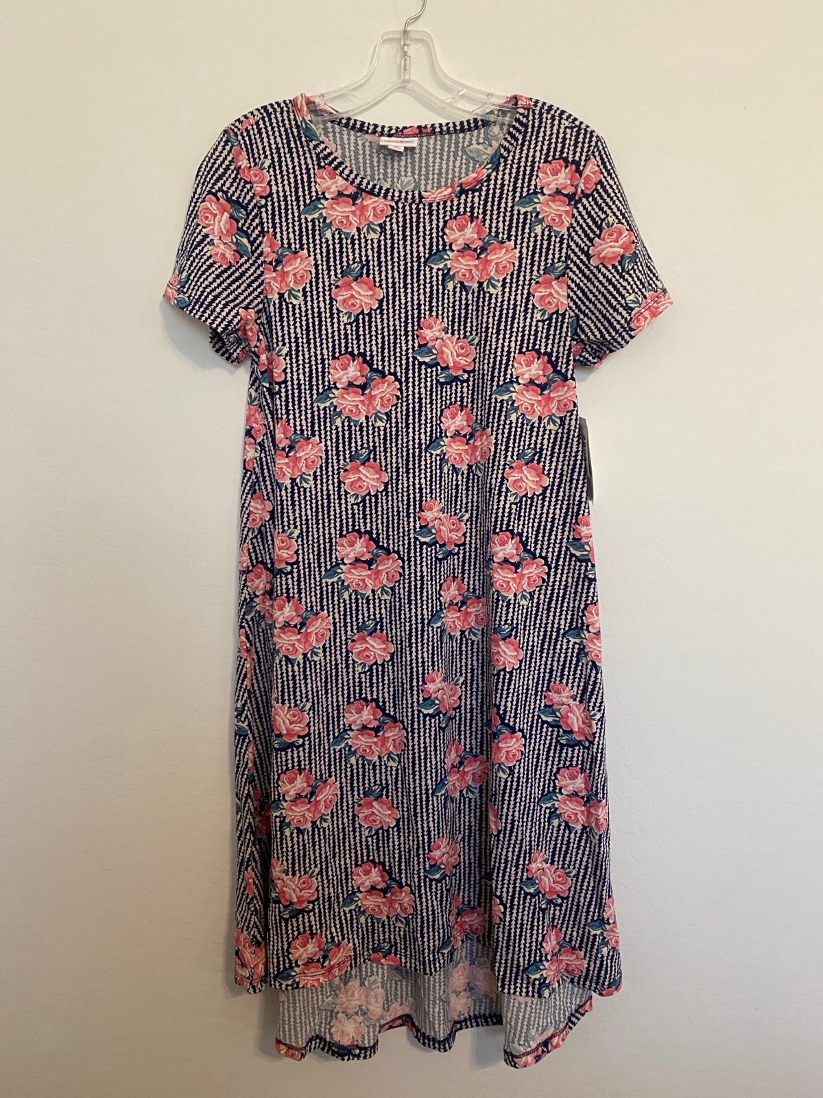 LuLaRoe Carly Floral Striped Dress