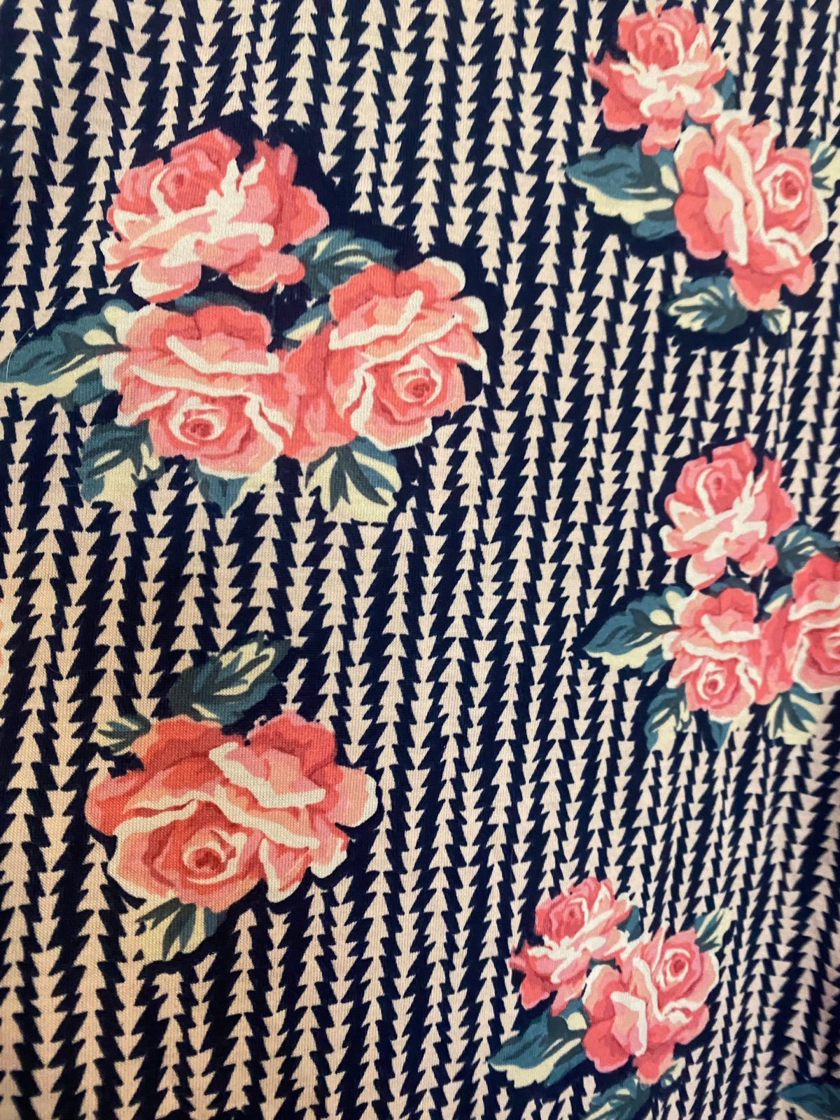 LuLaRoe Carly Floral Striped Dress - detail