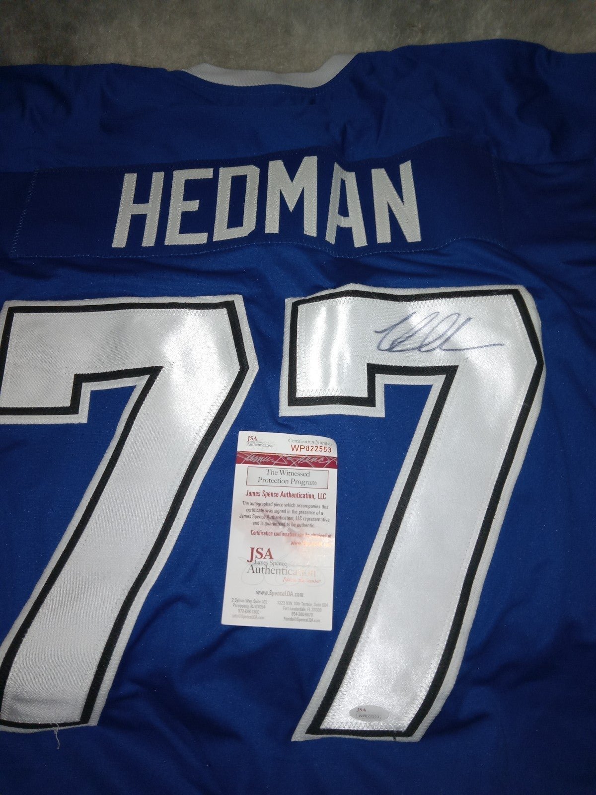 Victor Hedman Signed Jersey - Lightning
