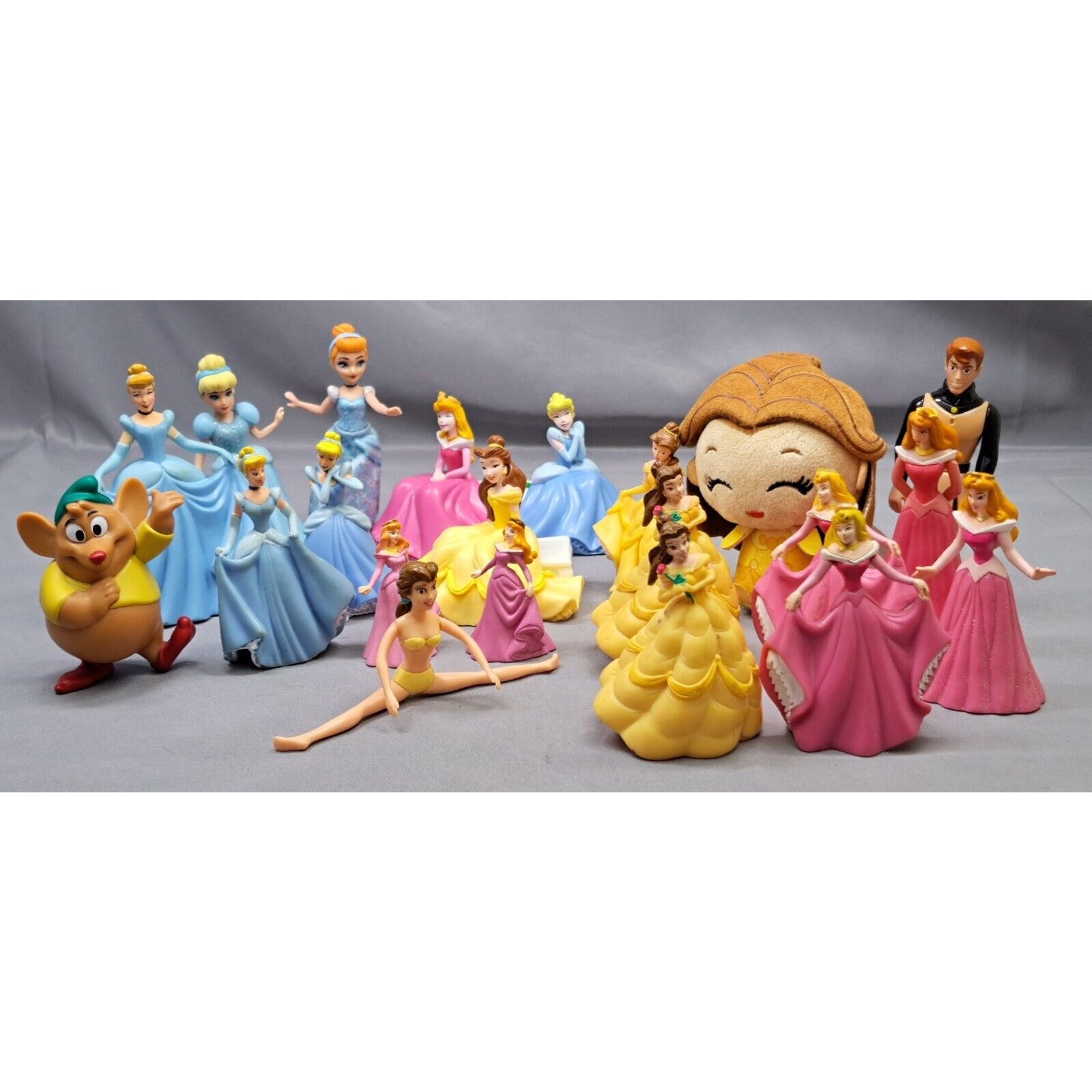 Disney Princess PVC Toy Cake Topper Lot Cinderella Belle Sleeping beauty.
