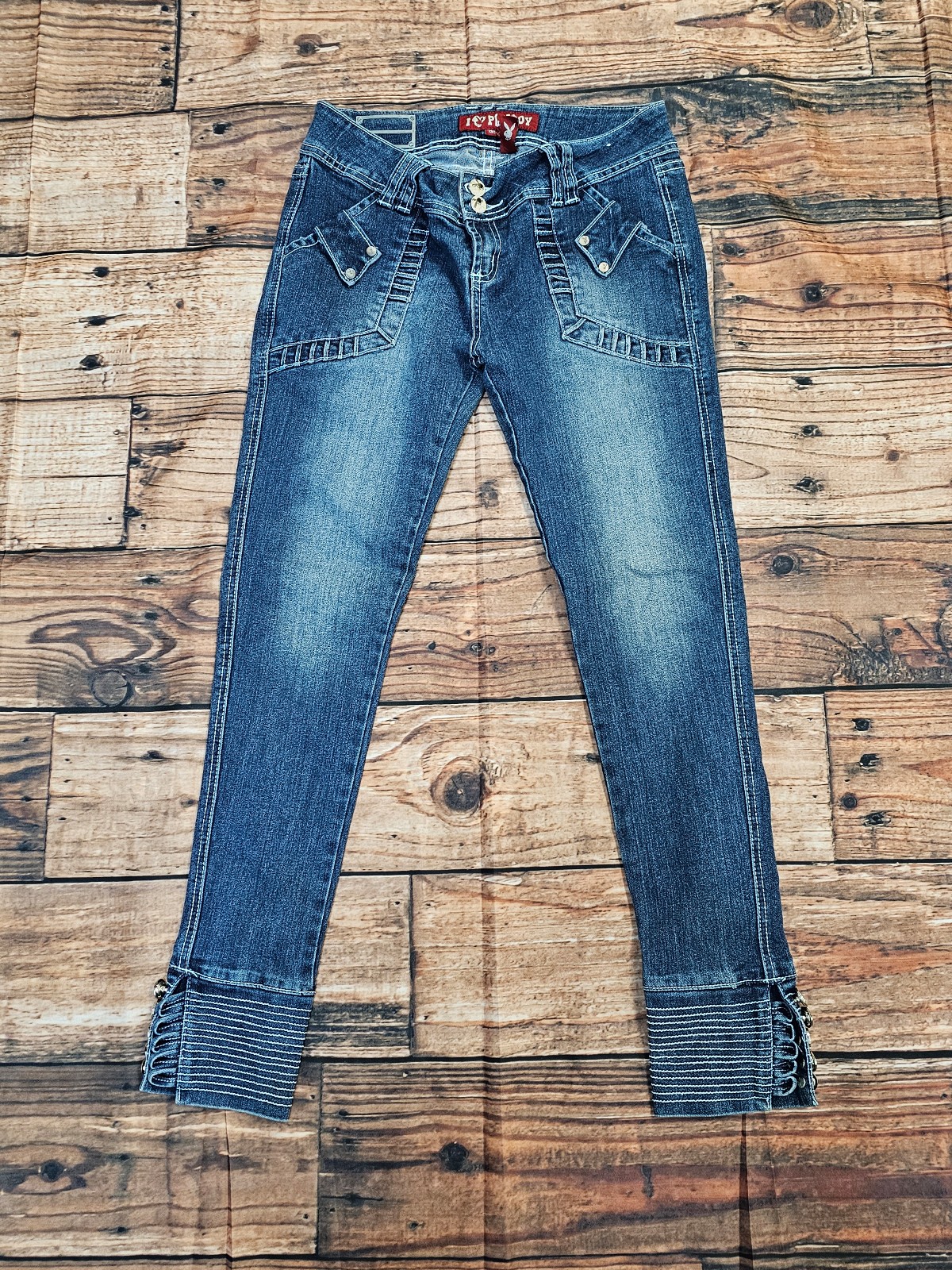 Playboy (I love Playboy) Button Ankle Skinny Jeans Rare Size 13/14
