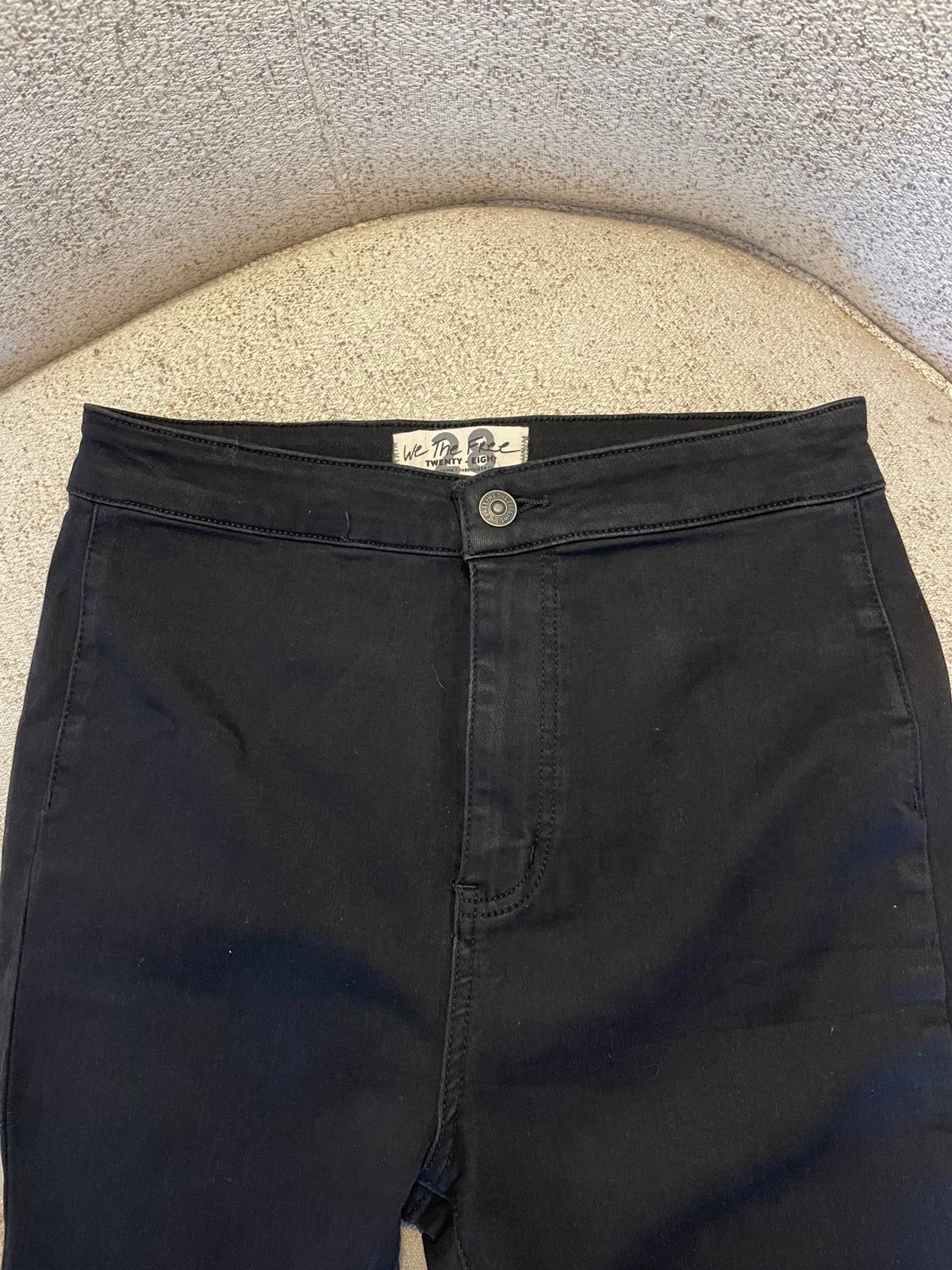 We The Free Raw Edge Hem Flare Denim Jeans