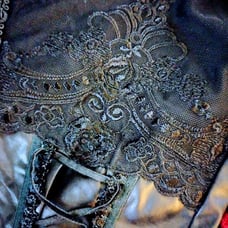 Punk Rave Victorian/Steampunk lace & faux leather legging