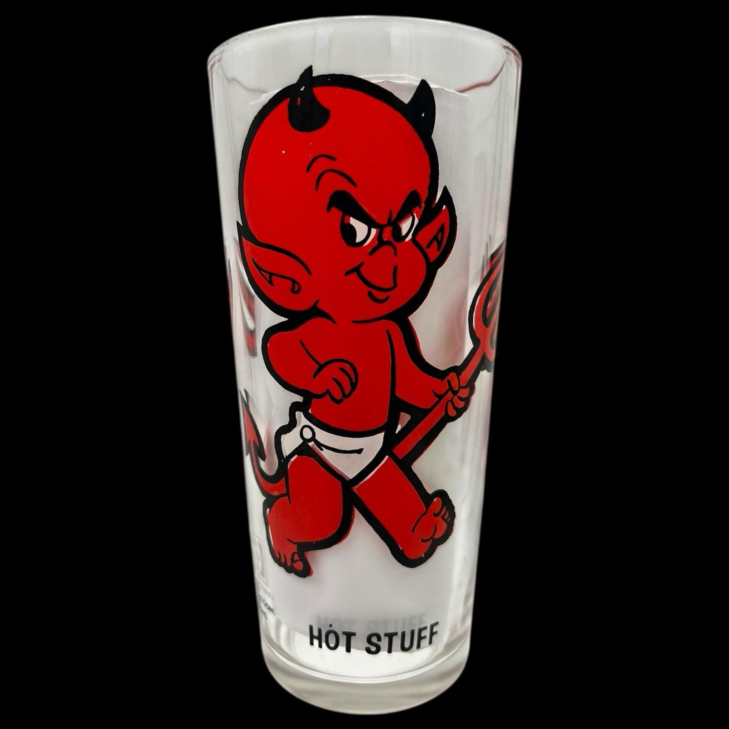 Vintage 1970s Pepsi Cola Harvey Cartoons HOT STUFF Tumbler Drinking Glass 16oz