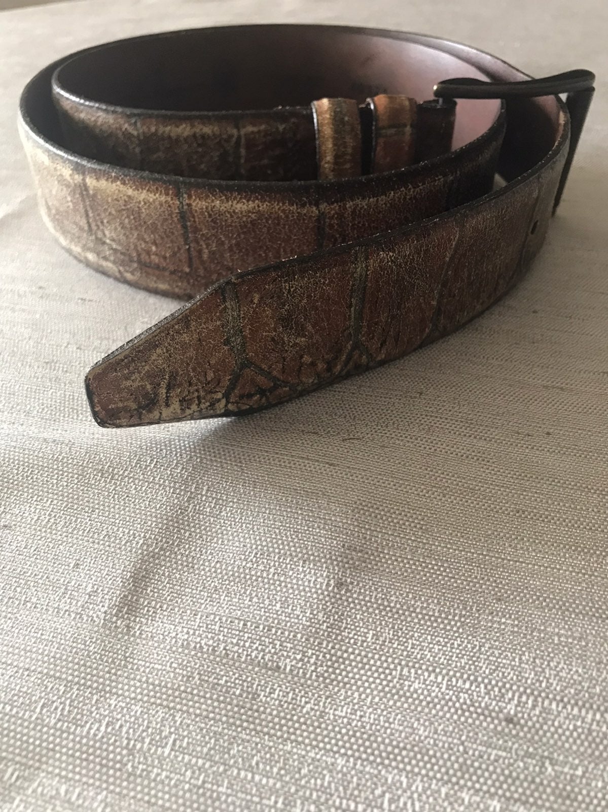 Martin Dingman Brown Crocodile belt