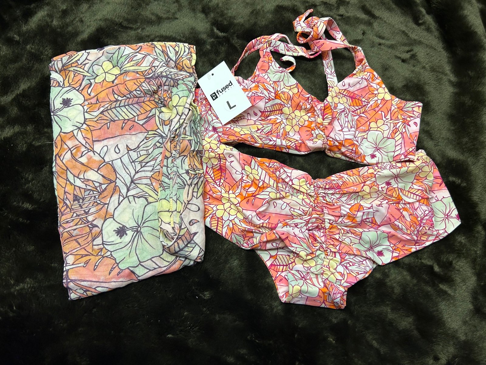 Fused hawaii summer dreams set with matching pareo