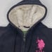 U S Polo Assn Fleece Lined Hoodie Jacket Women XL Sweatshirt Zipped USPA
