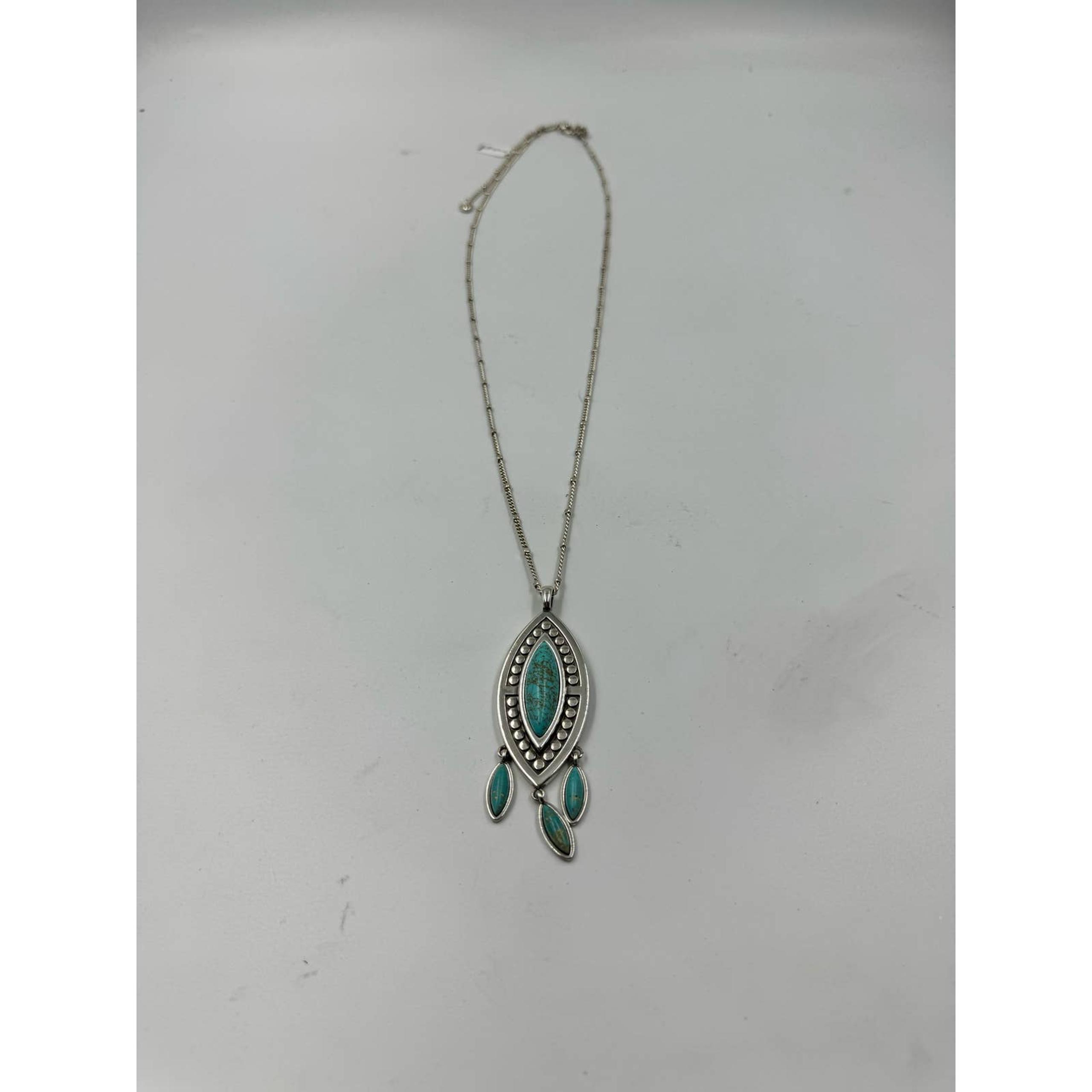 Brighton Pebble Dot Dream Convertible Necklace Silver Turquoise Women's  NWT